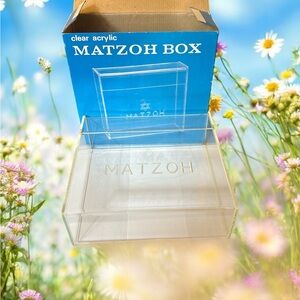 Transparent Acrylic Matzoh Box